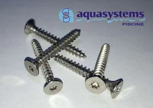 VITI AUTOFILETTANTI INOX 316 (A4) TESTA SVASATA PIANA PRESA TORX  M6X50 25 PZ. - Foto 1 di 1