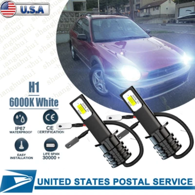 Faróis de LED H1 lâmpadas de feixe baixo para Subaru Outback 2000-2002 2003 2004 2X 6000k - Imagem 1 de 4