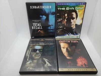 Schwarzenegger Sci-fi Action DVD Lot: 4 Big Action Films! Very Good Condition! - Image 1 of 4