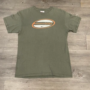 Camisa De Colección Y2K Nike Ovalada Centro Swoosh Verde Selva Para Hombres Talla XL - Imagen 1 de 7