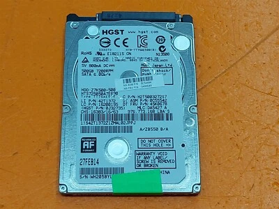 ⭐️⭐️⭐️⭐️⭐️ HDD Hard Drive SATA Laptop 2.5" HGST HTS725050A7E630 500GB - Image 1 of 2