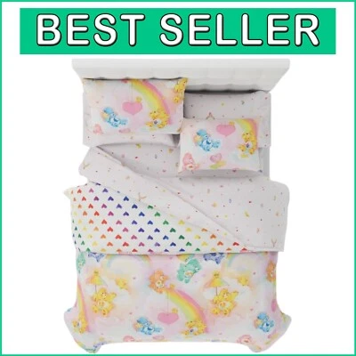 Vibrant 7-Piece Care Bears Comforter & Sheet Set - Full Size, Machine Washable - Image 1 of 2