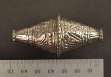 Antique Oman Beluchi Marriya silver bi-cone bead. 19th century (d)