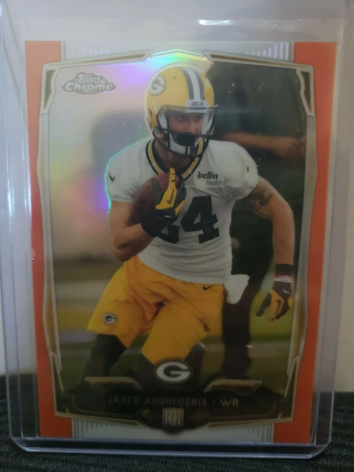 2014 Topps Chrome Jared Abbrederis Orange Refractor Rookie Card - Image 1 of 1
