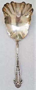 ESTATE STERLING BLACKINTON DAISY SARATOGA CHIPS / CRACKER SPOON 9 3/4"-NO MONOS - Picture 1 of 5