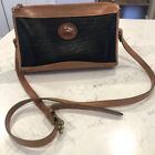 Dooney & Bourke Vintage All-Weather Black & Brown Pebble Leather Crossbody Bag