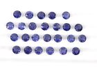 5 Mm Natural Iolite Round Cut Lot Loose Gemstone 10 Cts 25 Pc For Jewelry C-4141