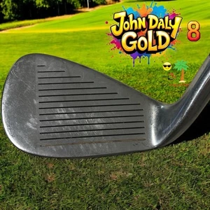 John Daly Gold Cavity Back RH 8 Iron Great Grooves and Grip 36.5" NICE! L👀K - Picture 1 of 6