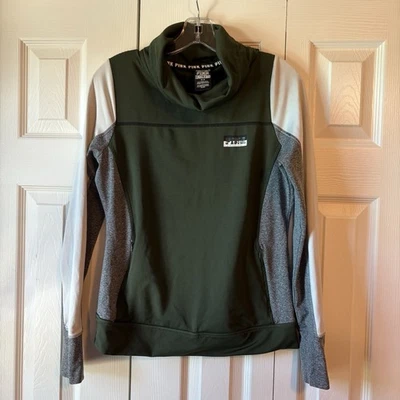 Top ROSA Victoria’s Secret Ultimate verde gris y blanco para mujer talla M VENDIDO COMO ESTÁ Foto 1 de 4