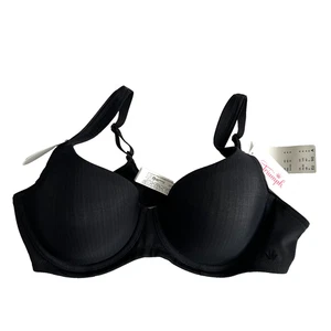Sujetador acolchado Triumph suave+algodón para mujer negro 40A copa completa soporte diario lengüeta - Imagen 1 de 7