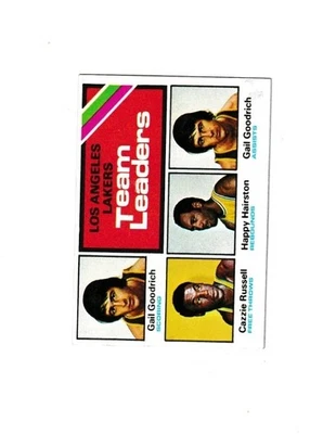 1975 Topps # 125 Los Angeles Lakers Team Leaders NM+ Combined Shipping Available - Image 1 of 2