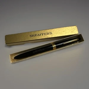 Penna stilografica snorkel nera SHEAFFER’S vintage anni '50 con pennino in oro 14k - Foto 1 di 9