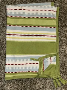 IKEA Torva Suéter Tejido Verde Azul Rojo Blanco Algodón Manta Bebé con Borlas - Imagen 1 de 6