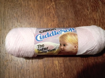 CUDDLE SOFT CARON BABY YARN, BABY PINK. 2 OZ, NON-ALLERGENIC - Image 1 of 3