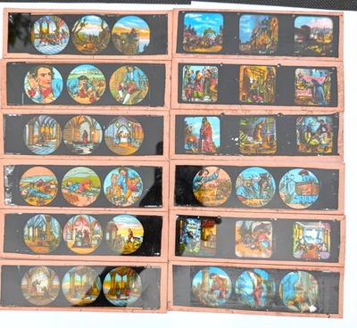 12 Antique German Magic Lantern Slides LATERNA MAGICA Stanard EP c.1900 - Image 1 of 4