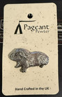 Guinea Pig Pageant Pewter UK Double Back Pin Badge Silver 3D Textured Hand Craft