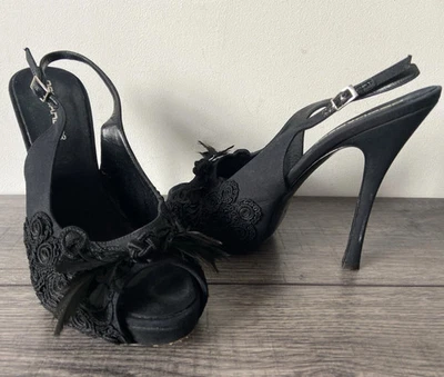 ZAPATOS DSQUARED2 NEGROS PUNTERA ABIERTA/PEEP TALLA UK 5 EU 38 Foto 1 de 4