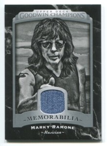 2017 UD Goodwin Champions B&W - MARKY RAMONE - EVENT USED Memorabilia SWATCH