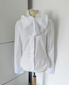 Joseph Claire Popeline White Blouse with Pussy-Bow. BNWT. RRP £275 Medium. - Picture 1 of 8