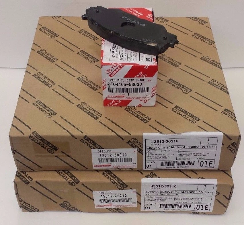 LEXUS OEM FACTORY (LOW DUST) FRONT BRAKE PADS AND ROTOR SET 2006-2008 IS250 - Image 1 of 1