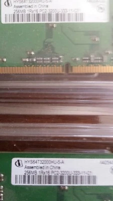 HYS64T32000HU-5-A PC2-3200U-333 256MB 1Rx16 240-pin DIMM, Non-ECC  - Image 1 of 2