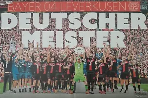 BAYER 04 LEVERKUSEN - A3 Poster (42x28cm) - Deutscher Meister 2024 Plakat BRAVO - Bild 1 von 1