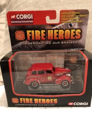 Corgi Fire Heroes CS90013 Chevrolet Sedan Car Chief Memphis F.D. 1/64 2001 chevy - Image 1 of 4
