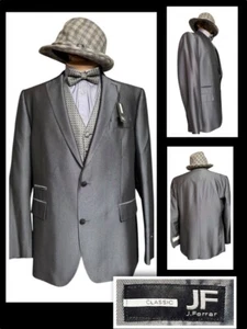J Ferrar LUSTER Men's NEW Gray Size 46L Classic Fit Blazer Sport Coat Jacket - Picture 1 of 9