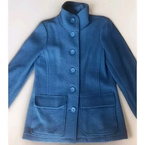 Abrigo Chaqueta LL Bean Mujer Bellandi Lana Hervida Talla S AZUL 271132 - Imagen 1 de 10