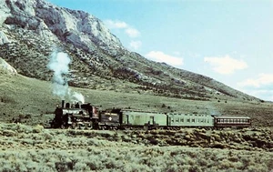 Nevada Northern 40  on High Line McGill Nevada Train Vintage Chrome Unposted PC - Picture 1 of 2