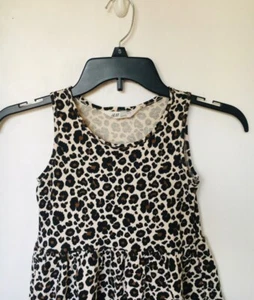 H & M girls dress sleeveless ruffled pullover round neckline - Picture 1 of 5