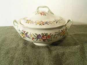 ROYAL DOULTON STONEWARE 'LEIGHTON' COVERED SERVING DISH D6164 FLORAL PATTERN - Picture 1 of 4
