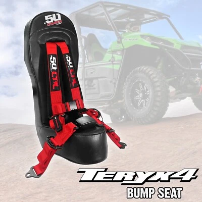 Asiento trasero Teryx4 y arnés rojo 4pt estilo automático hebilla Teryx 4 plazas UTV Foto 1 de 4