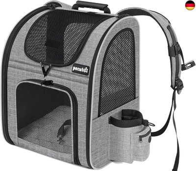 BESUCHE DEN PECUTE-STORE pecute Haustier Rucksack mit Netzfenster, Tragbare und Faltbare Katzentasche,