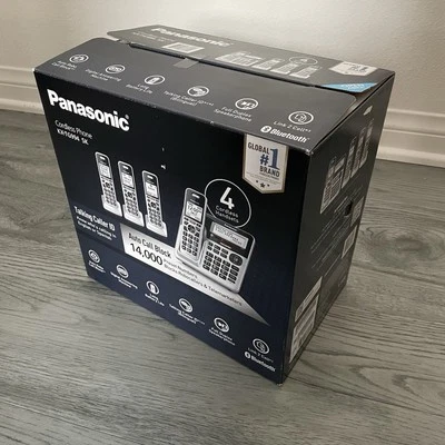 Panasonic Cordless Phone KX-TG994SK Bluetooth 4-Handsets Gray Used - Image 1 of 4