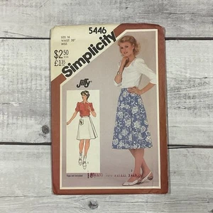 Simplicity 5446 Sewing Pattern Wrap Skirt Reversible VTG Miss Size 16 UNCUT - Picture 1 of 4
