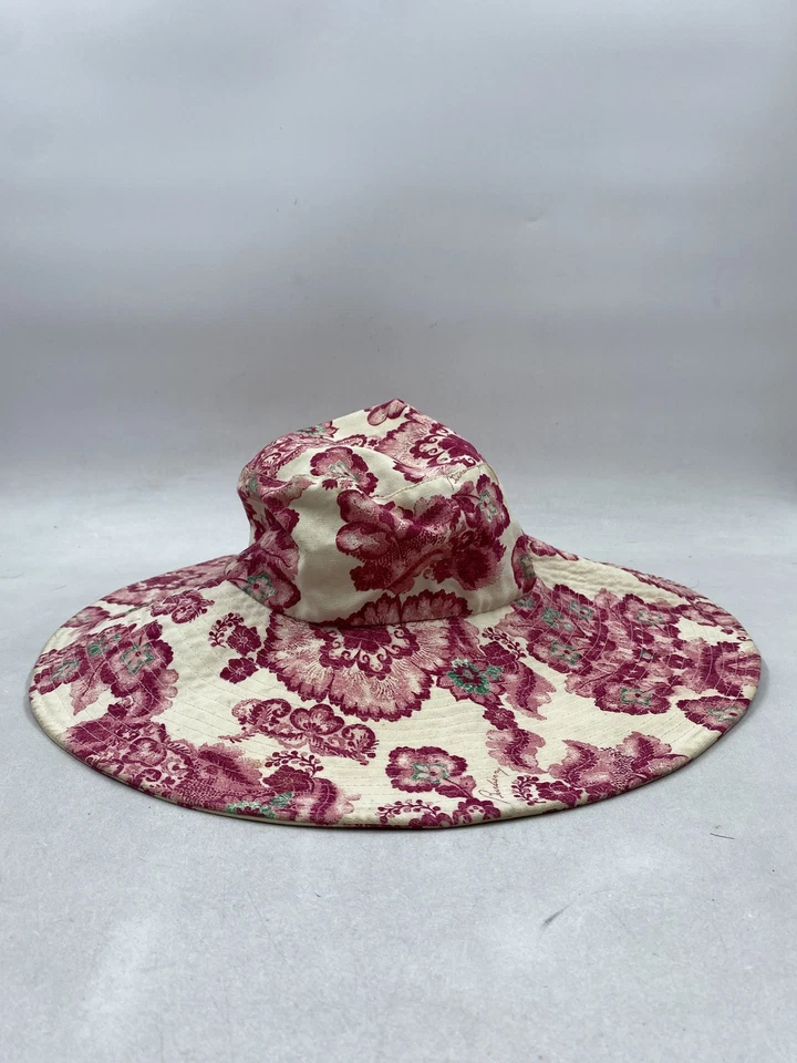Sombrero Burberry multicolor floral ala ancha para mujer Foto 1 de 4