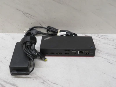 Lenovo ThinkPad USB-C Dock Gen2 03X7609 LDC-G2 HDMI DP Docking Station w/ AC  - Image 1 of 4
