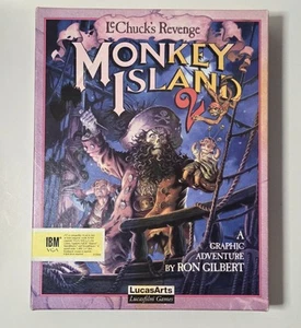 Monkey Island 2 Le Chucks Revenge IBM PC 3.5" Disquete Caja Grande 5 Juego DE COLECCIÓN - Imagen 1 de 5