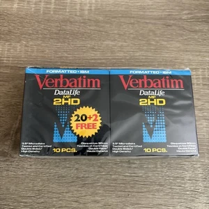 Disquettes Verbatim DataLife MF 2HD 3,5” neuves et scellées (deux paquets de 10) - Photo 1/24