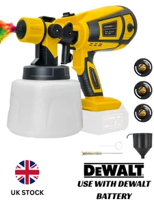 Pistola pulverizadora de pintura inalámbrica 2 en 1 3 boquillas 18v 1000ml para baterías DeWalt | Reino Unido - Imagen 1 de 5