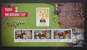 AUSTRALIA 2010 - 150th MELBOURNE CUP M/SHEET O/P APTA MUH - Picture 1 of 1