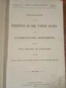 1867 Annual Report Of Indian Affairs To Secretary Of Interior - Foto 1 di 6