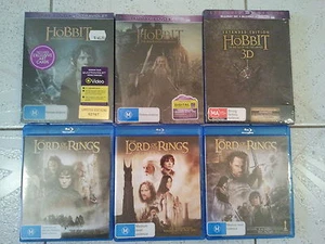 THE HOBBIT AND LORD OF THE RING BLU RAY COMPLETE COLLECTION - Picture 1 of 1