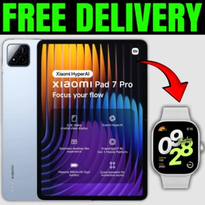 NEW Xiaomi Pad 7 Pro - BLUE - 8GB/256GB + Redmi Watch 4 - UK Version [SEALED] - Picture 1 of 9