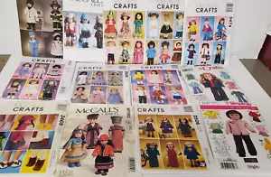 13 Doll Patterns Uncut Fits American Girl & Other 18" McCalls Simplicity Vogue - Picture 1 of 10
