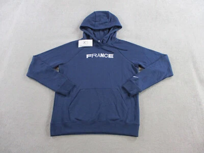 France Sudadera con Capucha Mujer Pequeña Azul Marino Sudadera Esencial 2022 Pullover Fútbol Foto 1 de 4