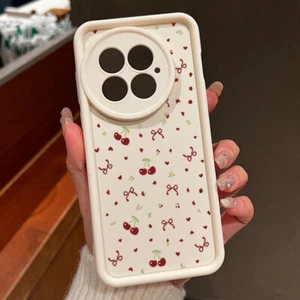 Phone Case For OnePlus 13T 13R 12R 11R 13 12 Ace 5 3 2 Bow Cherry Silicone Cover - Picture 1 of 14