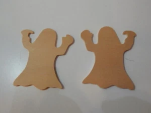 Wood crafting pieces, 2 pc Ghosts - Picture 1 of 1