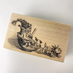 Punch & Toby British Puppet Characters~Rubber Stamp~2.5X1.5"~Leavenworth Jackson - Picture 1 of 7